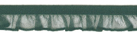 Рюш эластичный PEGA, цвет темно-зеленый с люрексом, 14 мм